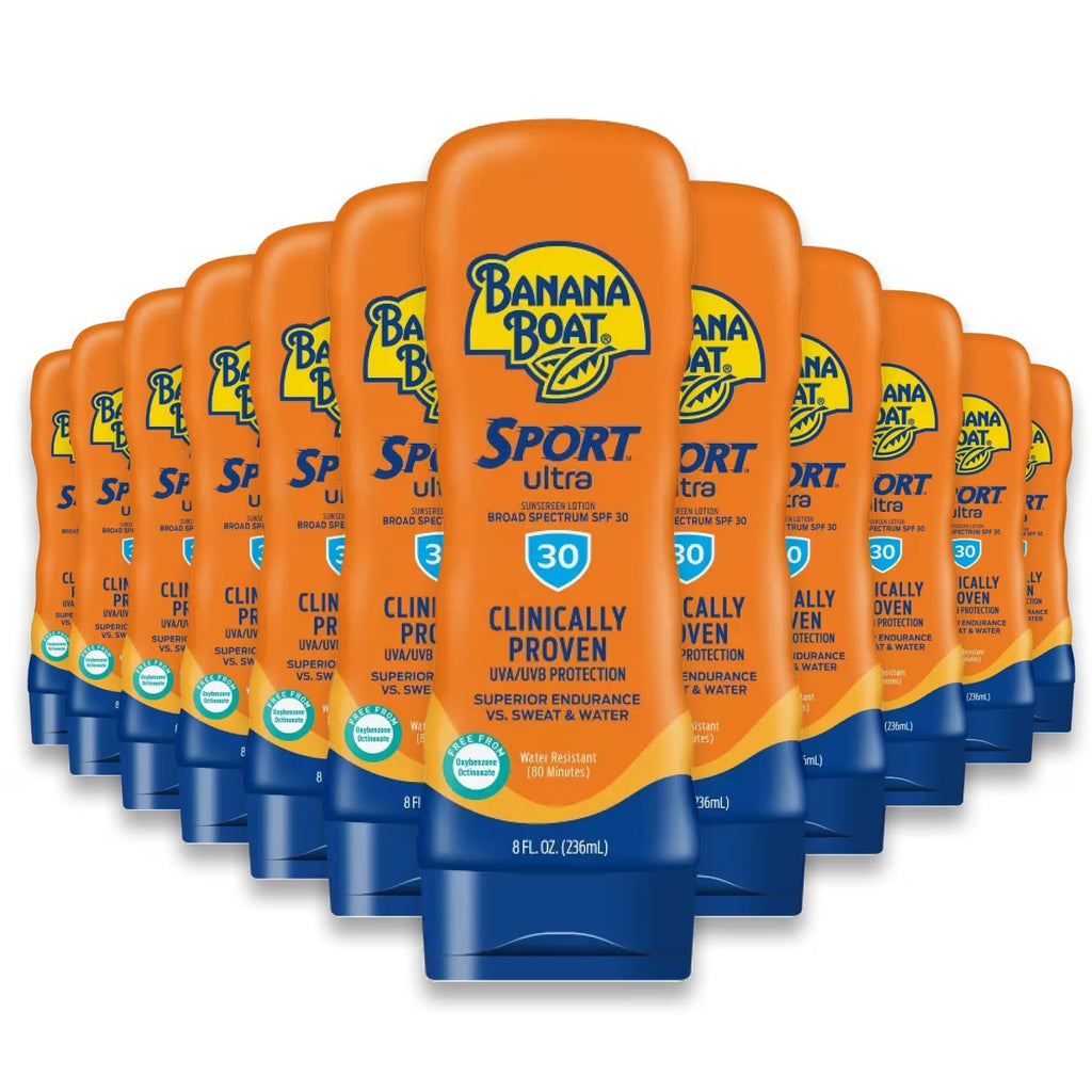 Banana Boat Sport Sunscreen Lotion SPF30 - 8oz - 12 Pack