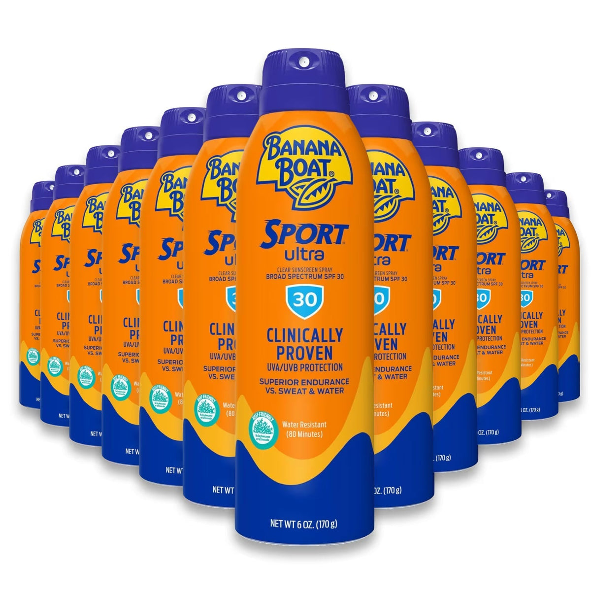Banana Boat UltraMist Sport Sunscreen Spray SPF30 - 6oz - 12 Pack
