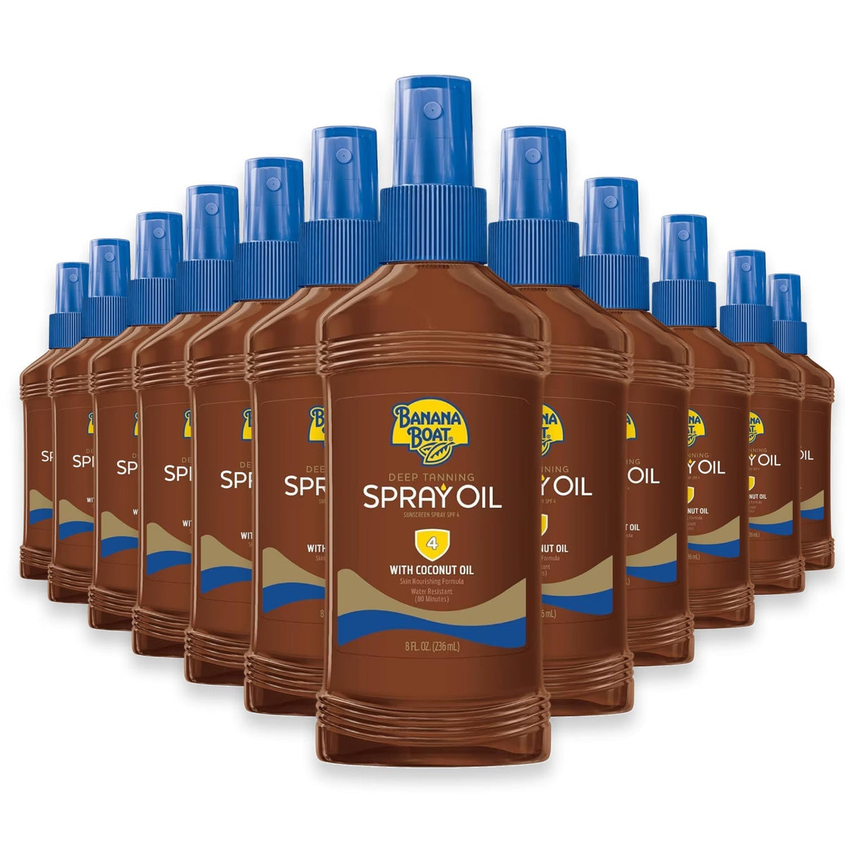 Banana Boat Deep Tanning Oil Spray SPF4 - 8oz - 12 Pack