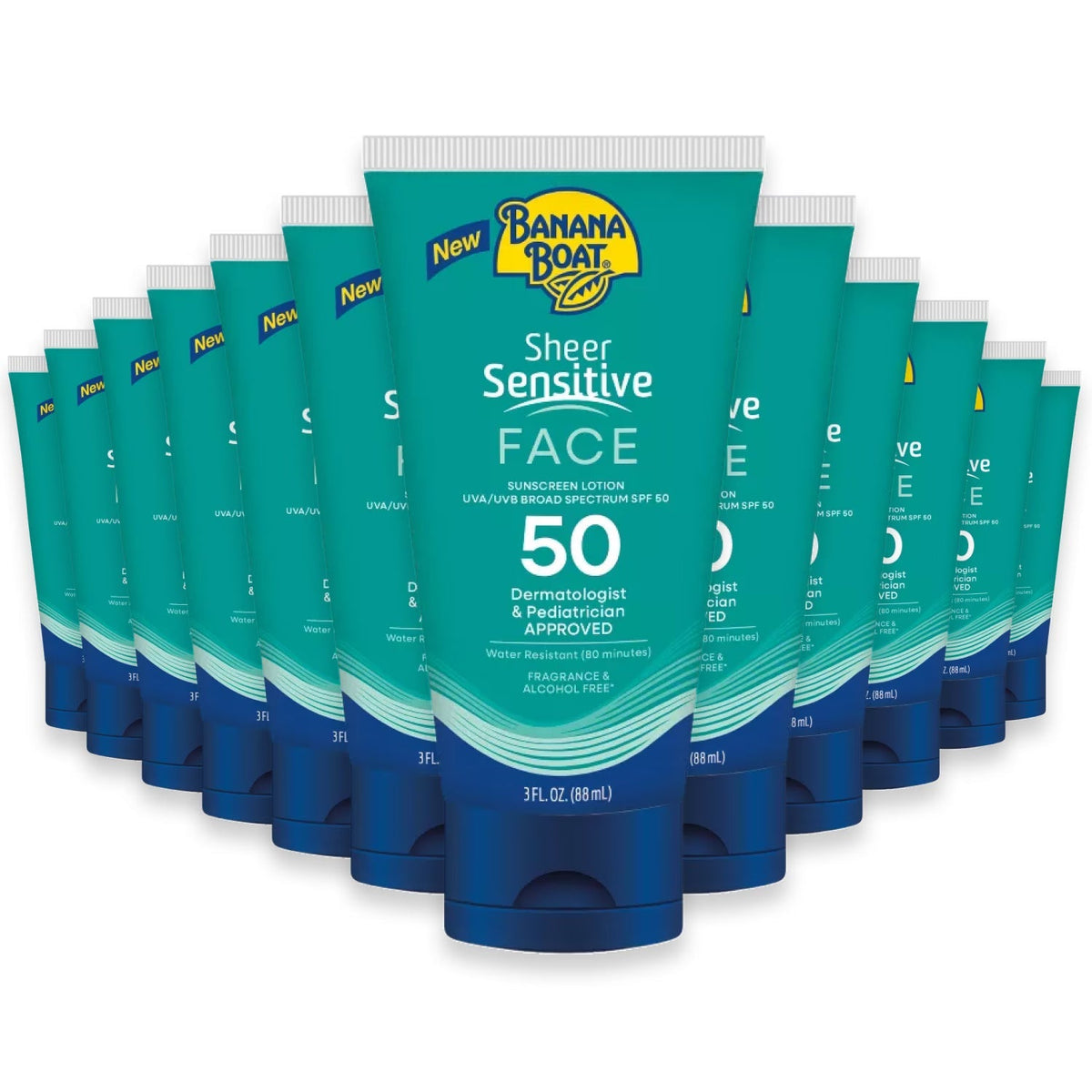 Banana Boat Sheer Sense Face SPF50 - 3oz - 12 Pack